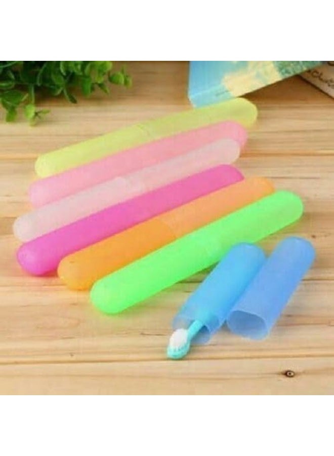 علبة سفر لفرشاة الأسنان (4 قطع)، غطاء لفرشاة الأسنان، حامل فرشاة أسنان محمول للسفر، مناسب للتخييم، المنزل، المدرسة، والعمل - Image 5